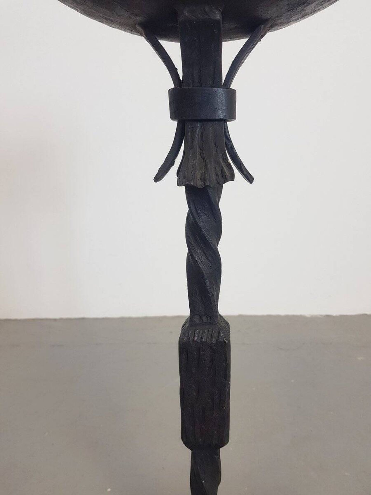 Brutalist Cast Iron Candleholder, Germany, 1960s