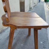 1960s solid wood folk chair