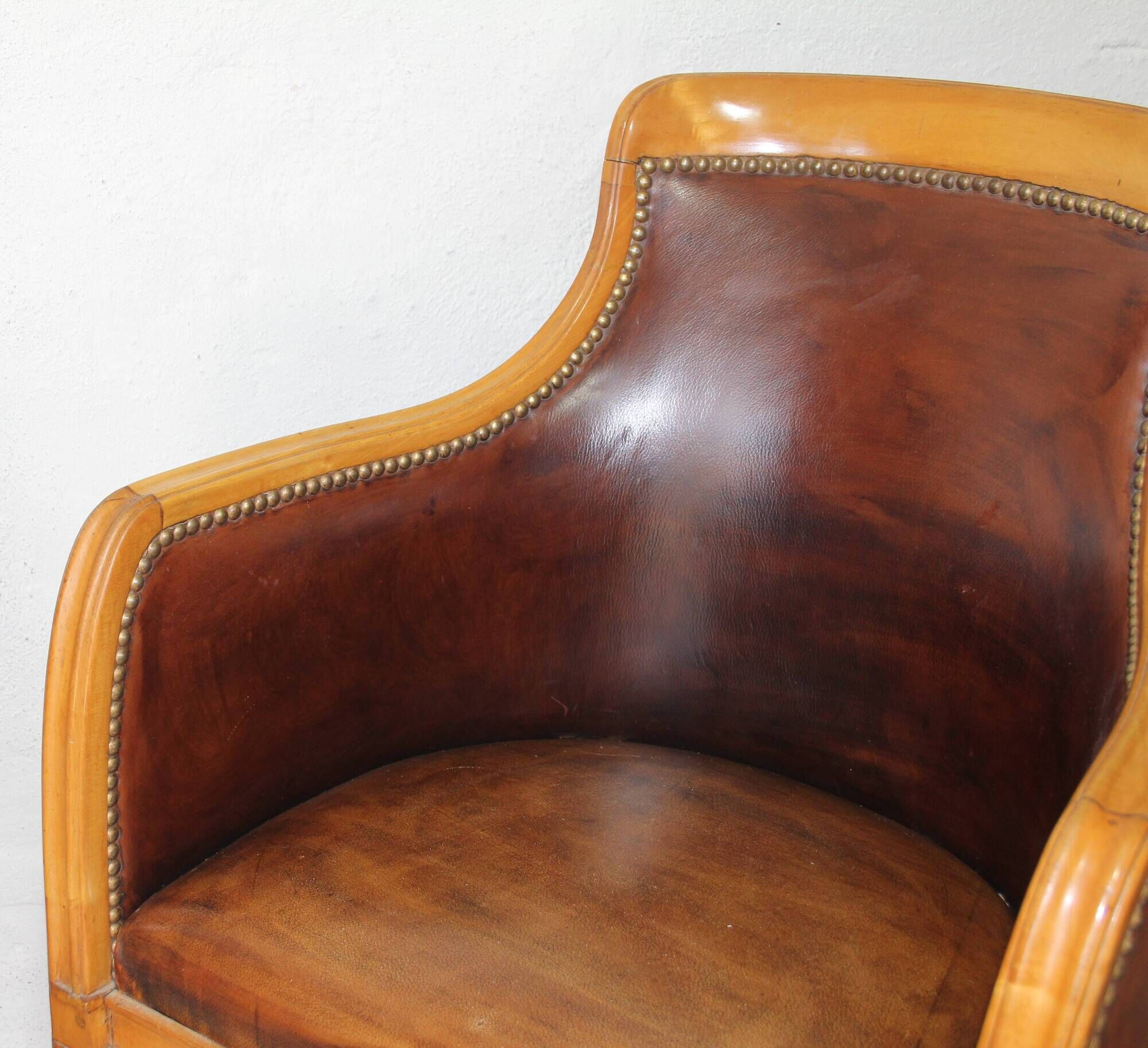 Pair of Art Deco visitor armchairs in Sycamore