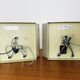 Set of 2 Austrian Ice Glass Wall Lamps by J.T. Kalmar