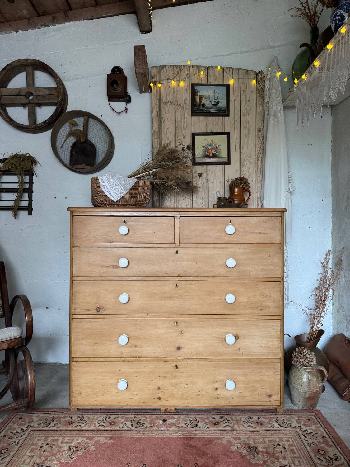 Large English chest of drawers