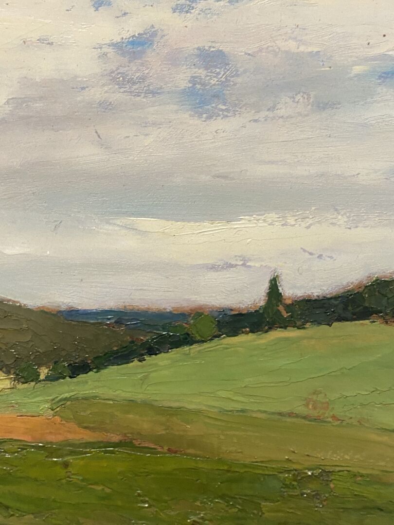 Signed oil-landscape