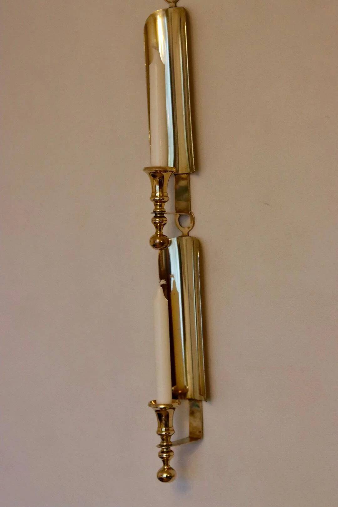 Pair of mid-century Swedish brass sconces