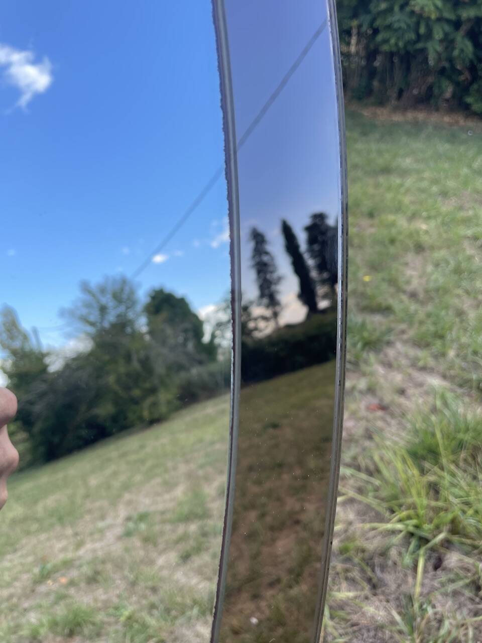 Vintage Wall Mirror, smoked glass, two-tone circa 1980s