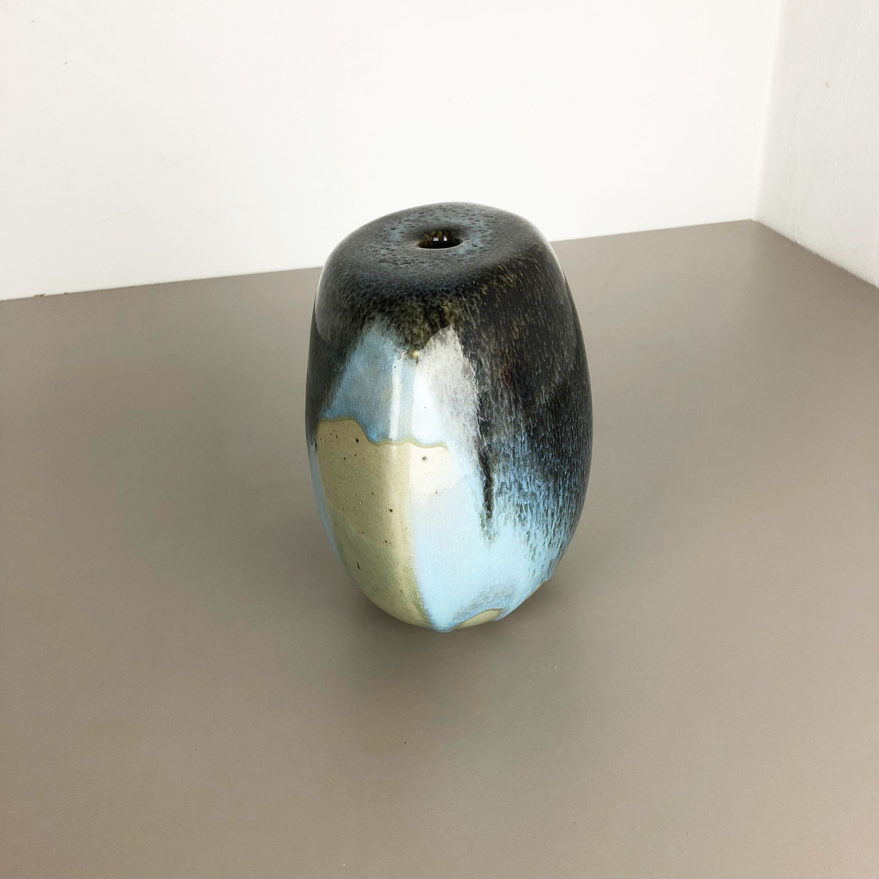 Abstract ceramic studio stoneware vase by Gotlind Weigel, Germany, 1960s