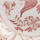 Plat en art populaire avec motif floral rouge par Ilse Claesson pour Rörstrand, Suède 1930