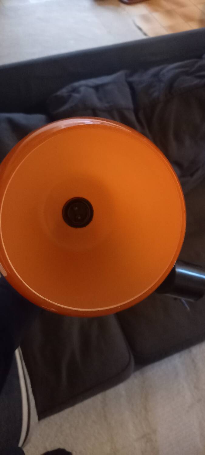 Suspension vintage en verre orange