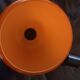 Suspension vintage en verre orange