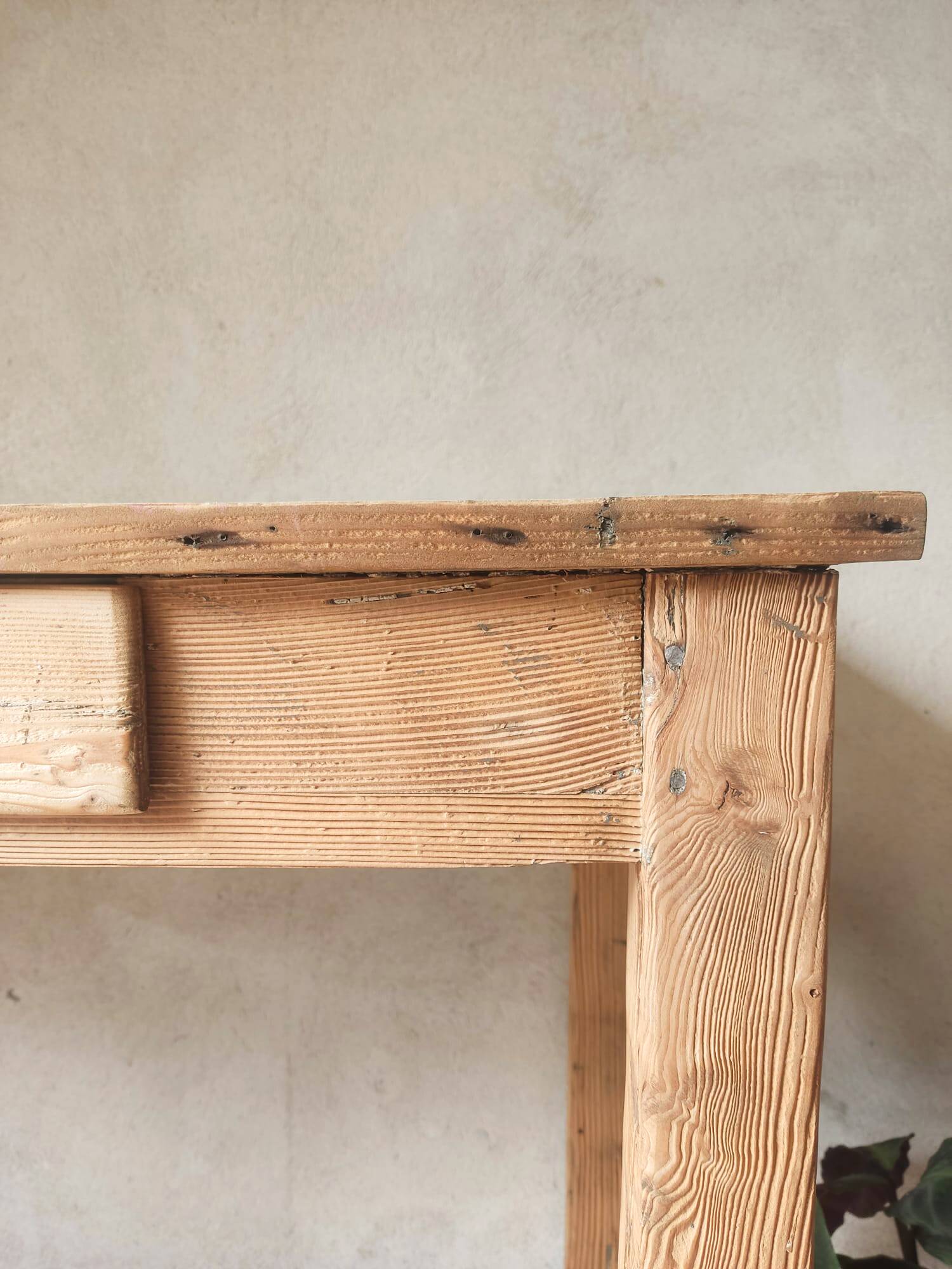 Antique solid wood desk in chic country style