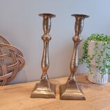 La Redoute x Selency pair of brass candle holders 27