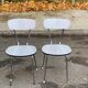 2 chaises formica beige et acier 1980