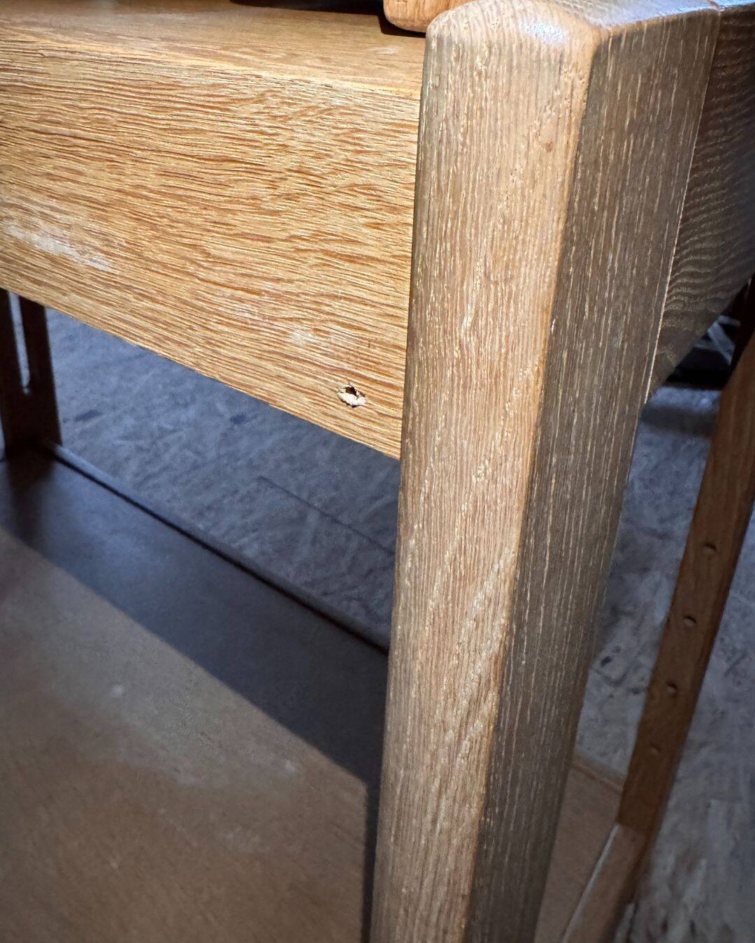 Rolling side table - Guillerme & Chambron - 1980s