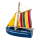 Wooden bathtub sailboat, perhaps a Tirot.