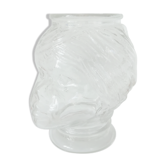 Vase en verre tête Maure