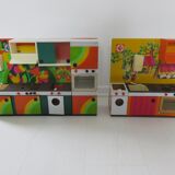 Kitchen doll, child in tole 70s