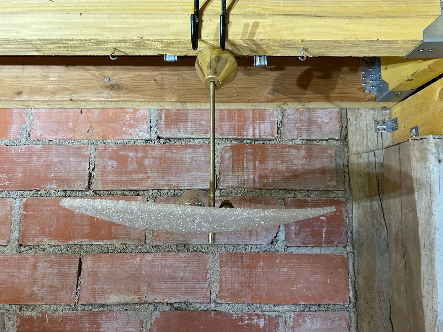 Antique perspex pendant light 60s vintage