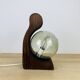 Brutalist lamp Temde Leuchten 1970s pine and glass globe
