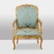 Salon de style Louis XV à chassis en bois doré. Circa 1880.