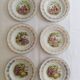 Lot vintage porcelain plates by Digoin Fragonard