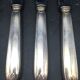 6 table knives in silver metal model coquille