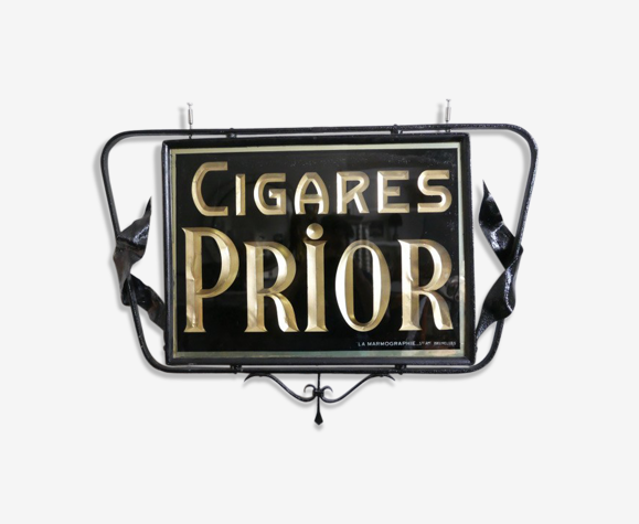 Enseigne publicitaire double face, peinte, cigares