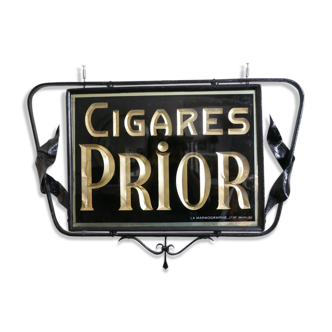 Double sided reverse painted cigar hanging advertising sign