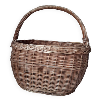 Very pretty old woven wicker basket