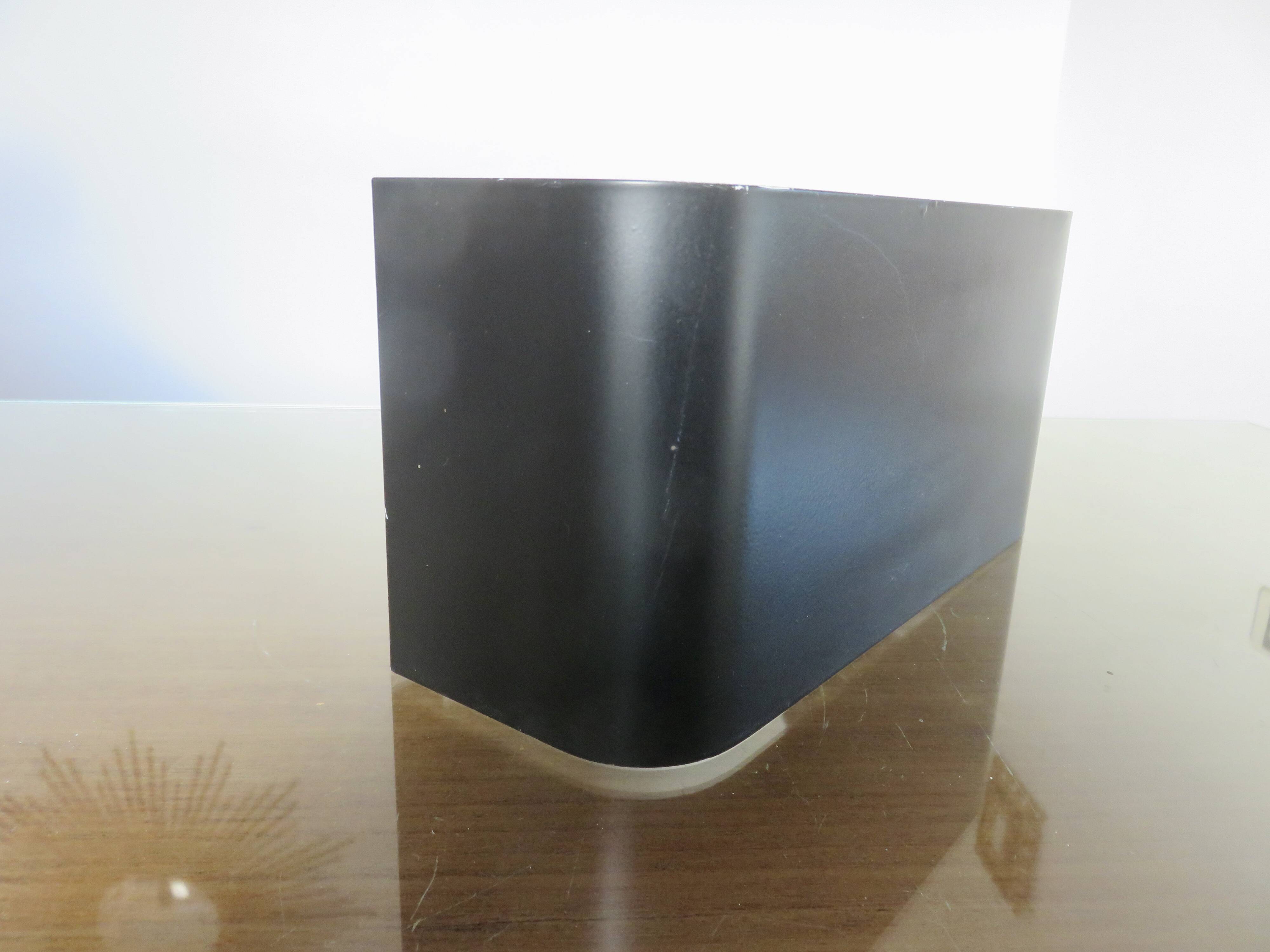 "SCE" strip wall light in black lacquered metal from the 80s
