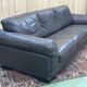 Modern 3-seater leather sofa rochebobois