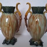 Pair of slip vases