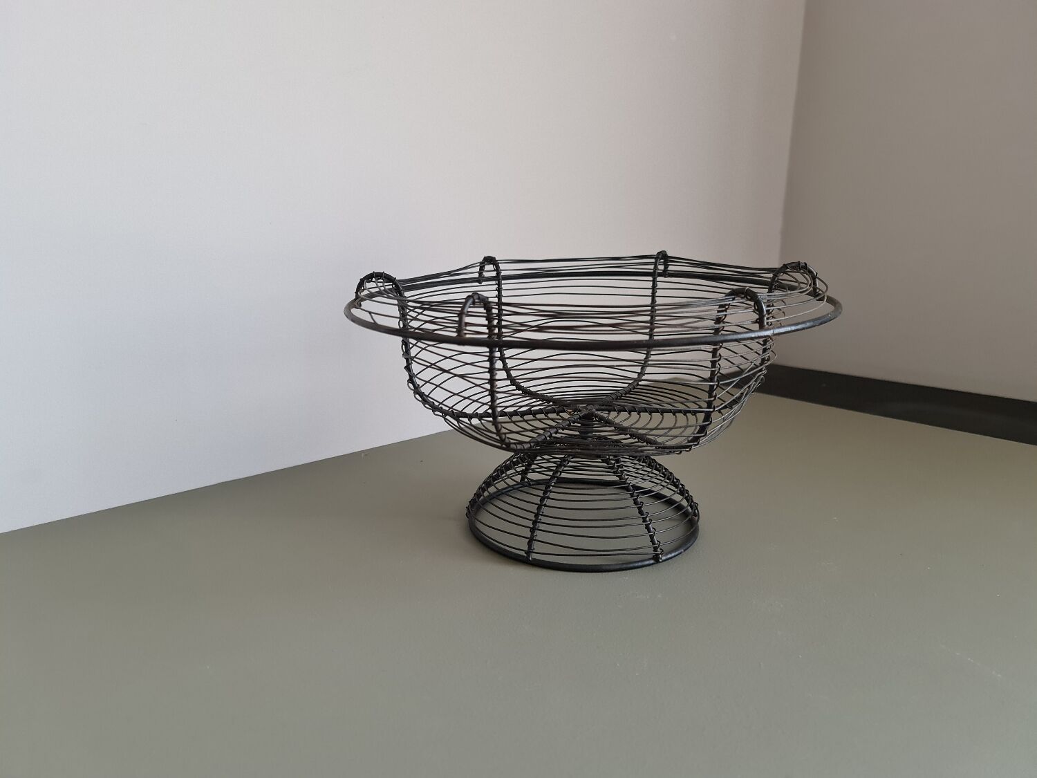 Vintage French wire fruit basket – centerpiece