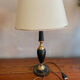 Lampe de bureau cuir et laiton