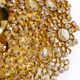 Gorgeous large 1970s Palwa brass ceiling or wall lamp with faceted crystal