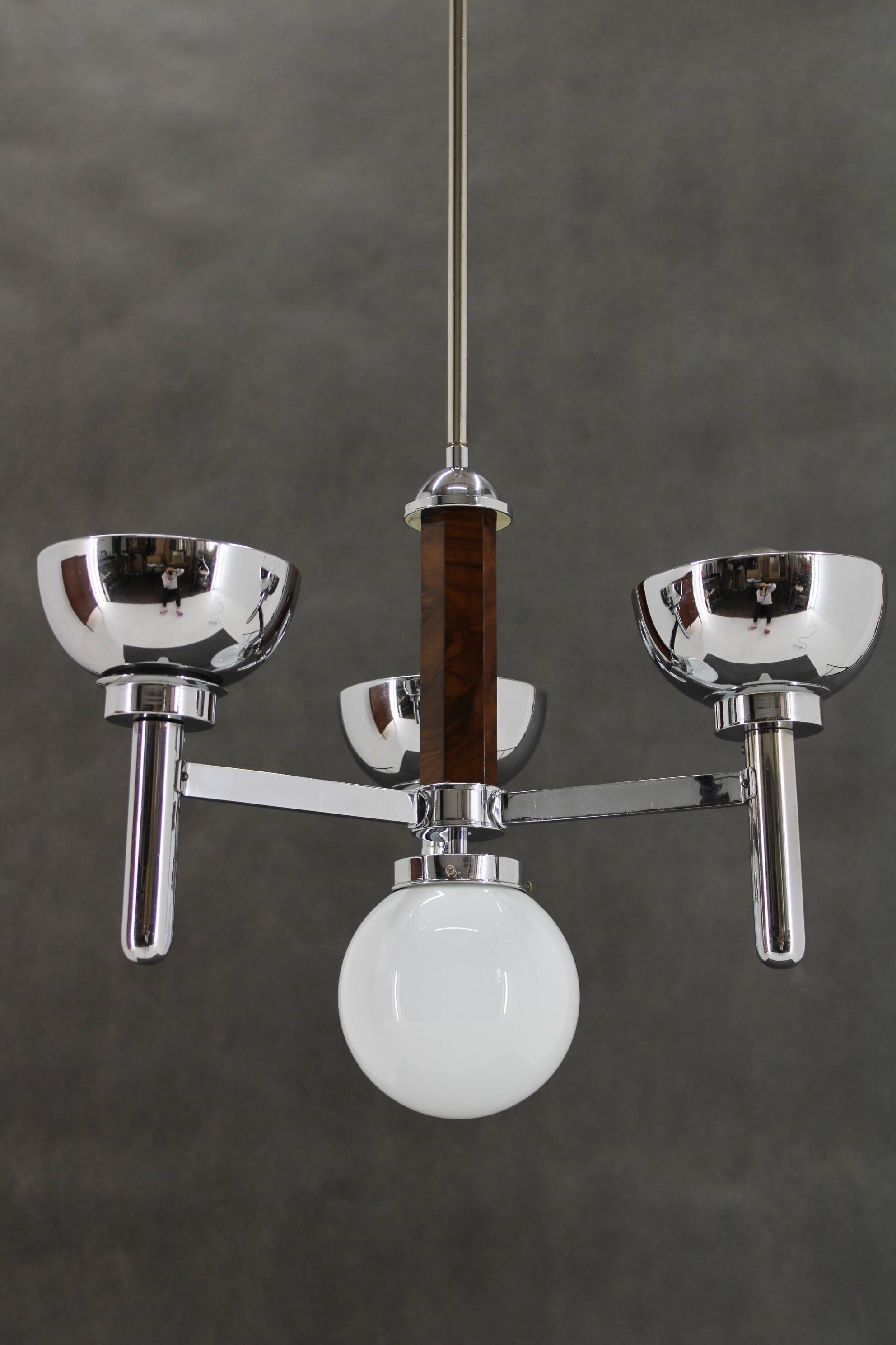 1930s Art Deco Chandelier, Czechoslovakia