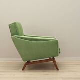Fauteuil vert, design danois, années 1970, production : Danemark