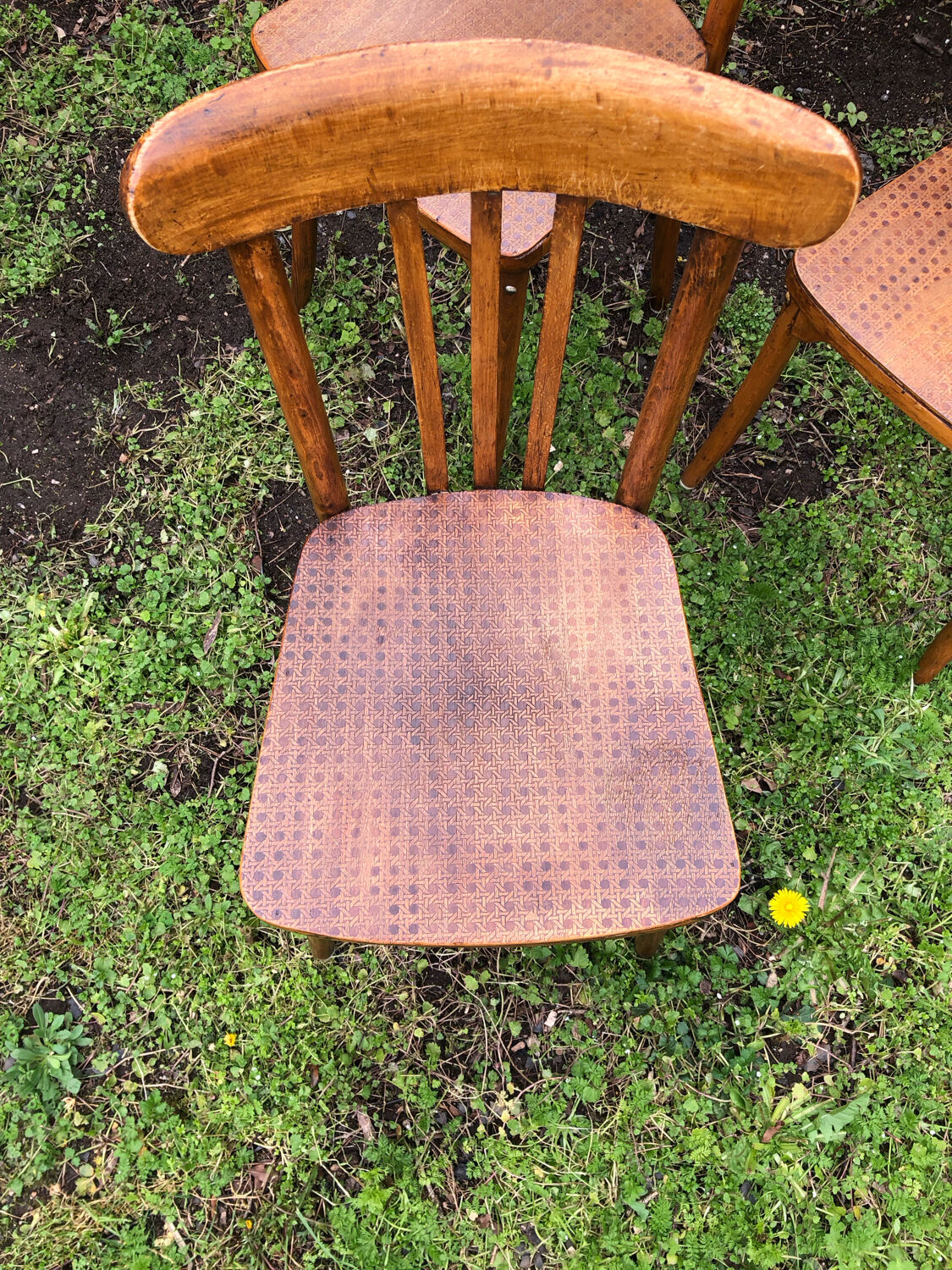 Trio chaises bistrot monobloc