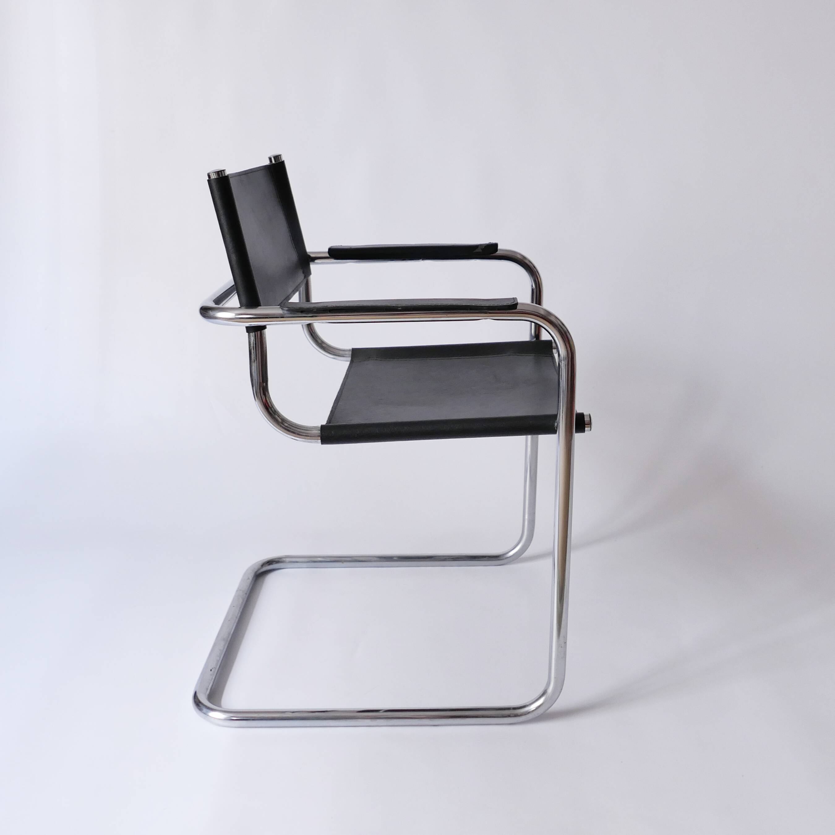Marcel Breuer 1960 vintage leather armchair chair