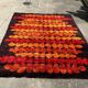 Large Vintage Scandinavian Space Age Wool Rug Circa 1970
