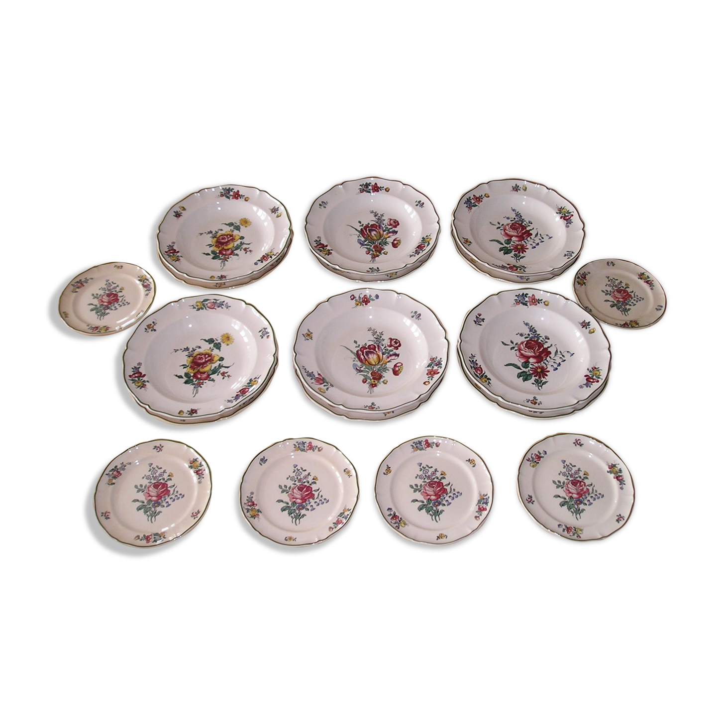 Service in faience for 6 people: 18 rooms Villeroy & Boch