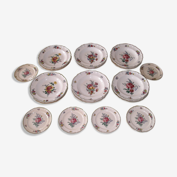 Service in faience for 6 people: 18 rooms Villeroy & Boch