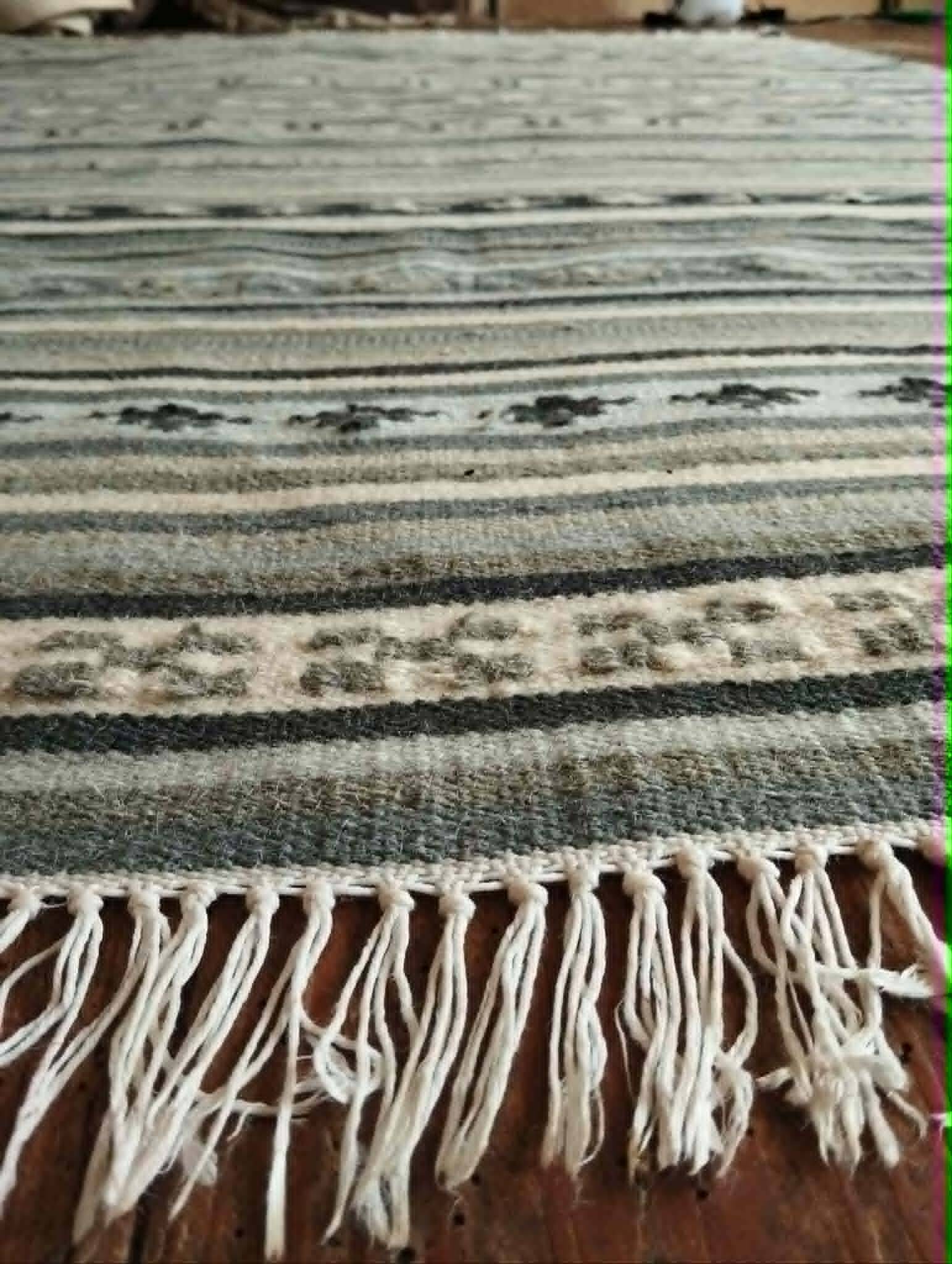 Kilim Kattrup Indien fait main 200x137cm