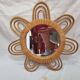 Rattan sunburst mirror from 1970