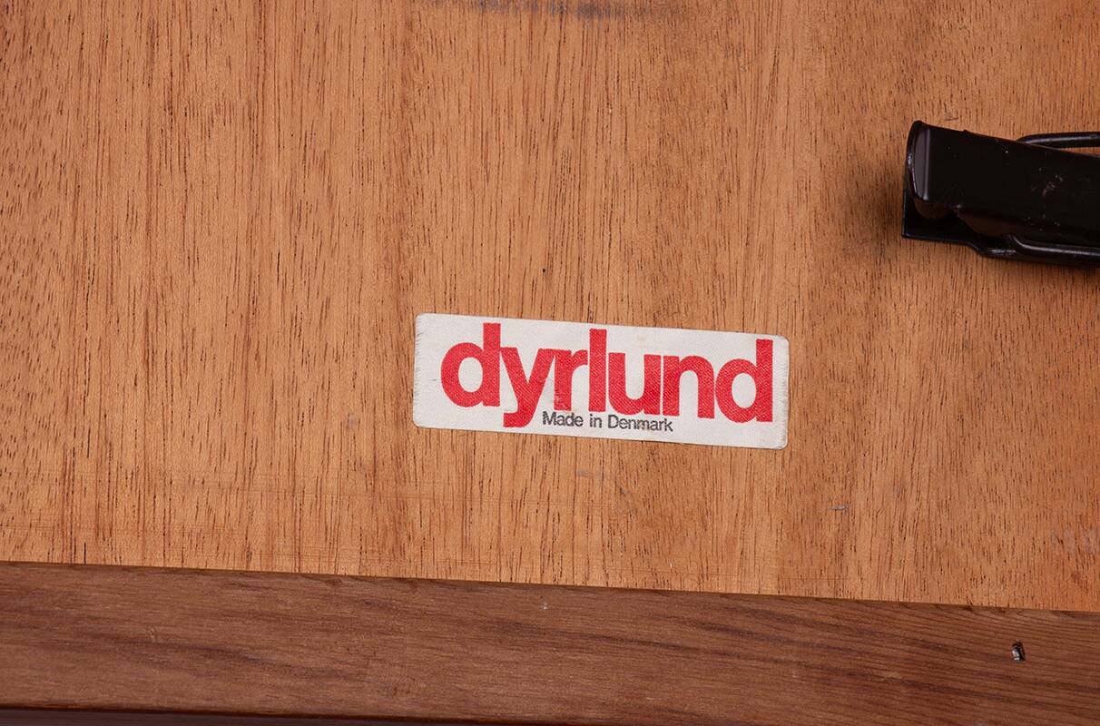 Very large Danish dining table in teak, oval and extendable, Dyrlund.