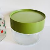 glass and colored kitchen jars