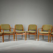 Danish Ella chairs in teak attributed to Arne Vodder for Vamo Sønderborg, 1960s, set of 6