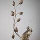 Pair of wall sconces with parrots and leaves