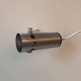 Vintage adjustable wall light, brushed metal, France 1960