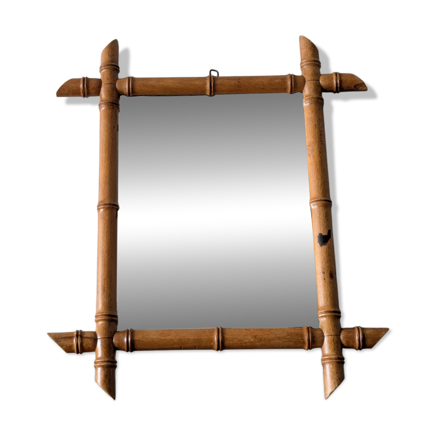 Miroir vintage bambou