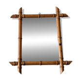 Miroir vintage bambou
