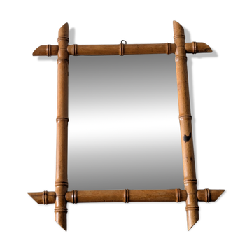 Vintage bamboo mirror
